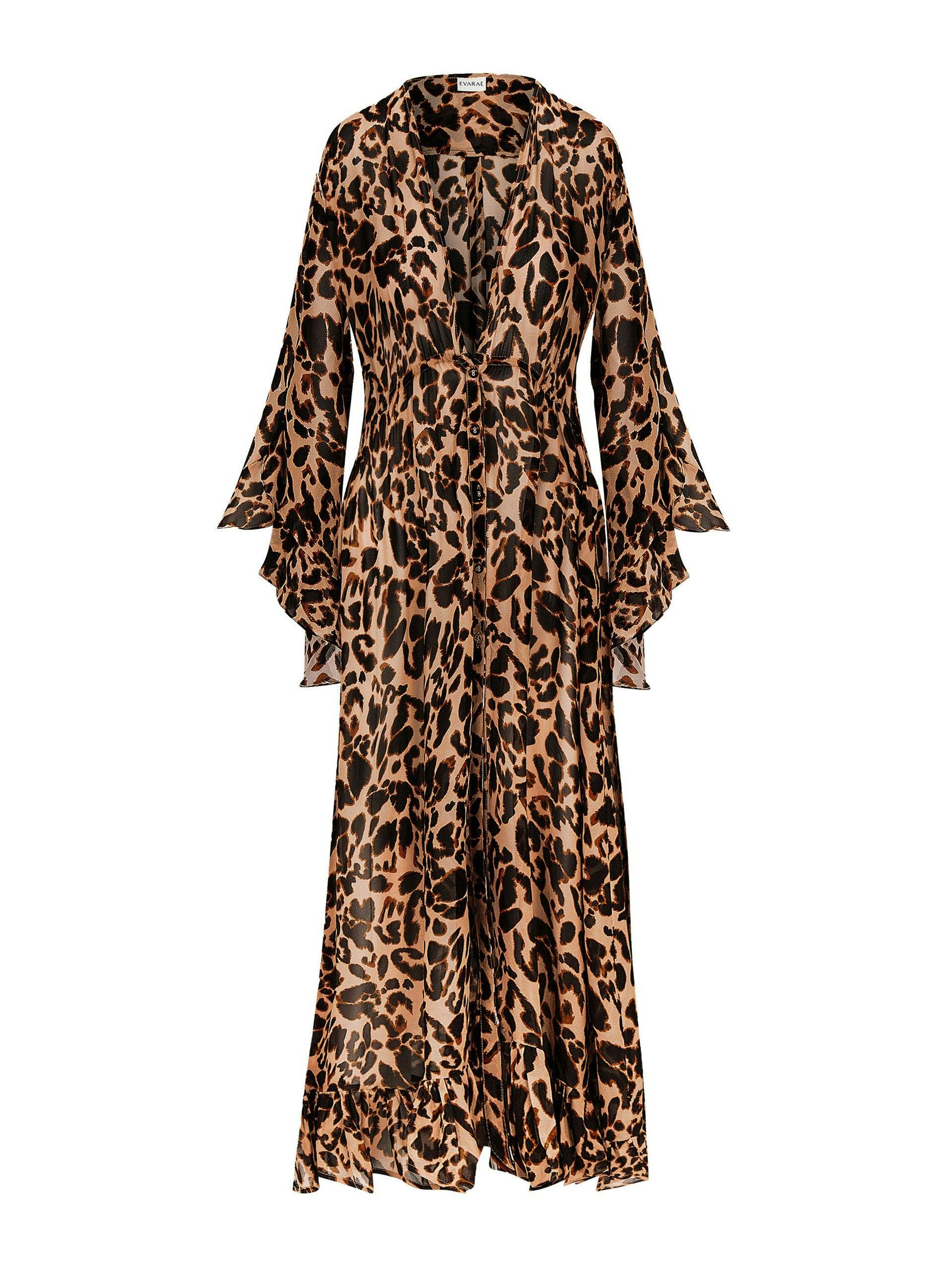Leopard print Arna kaftan dress