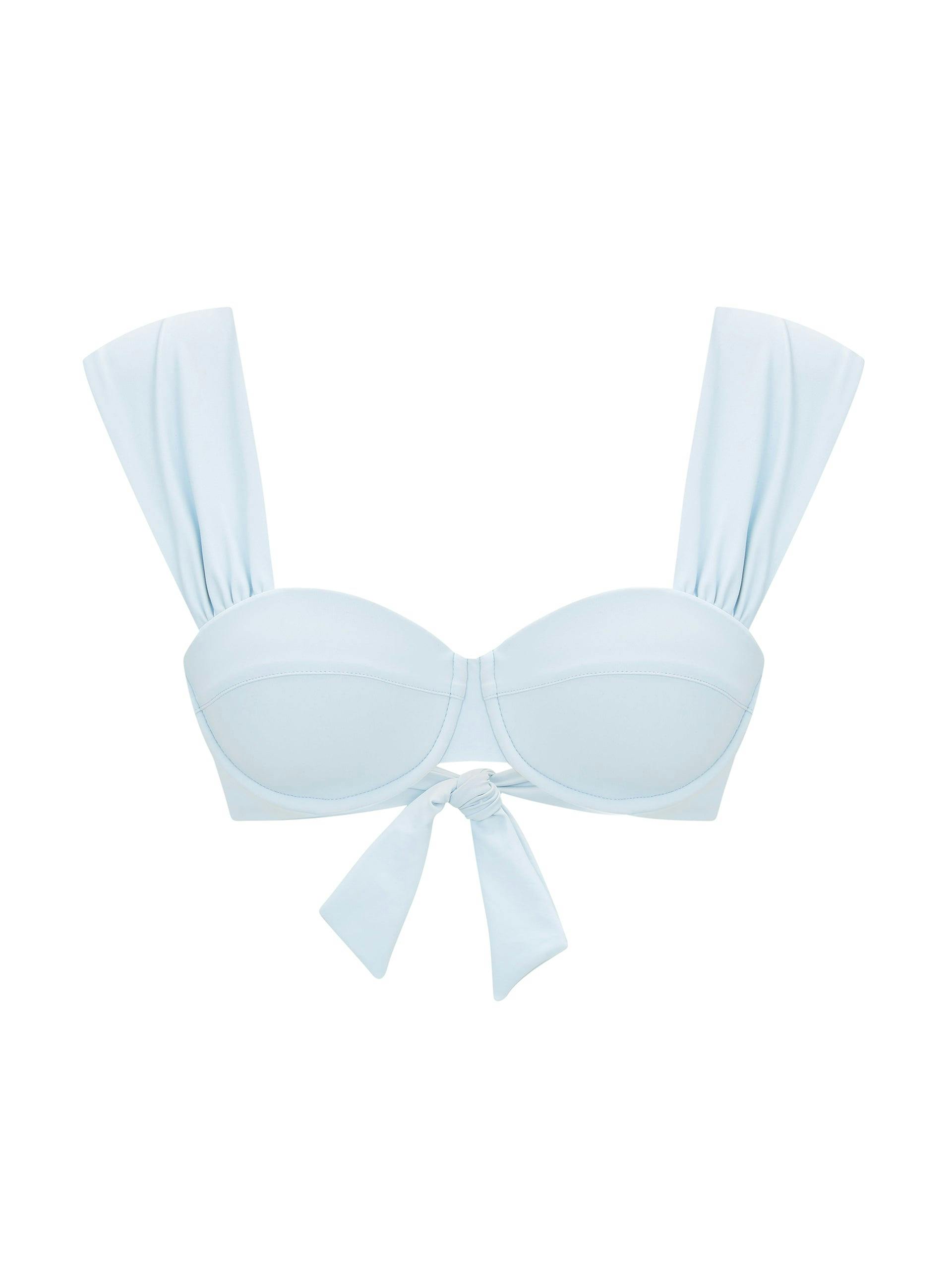 Pale blue Audrey bikini top