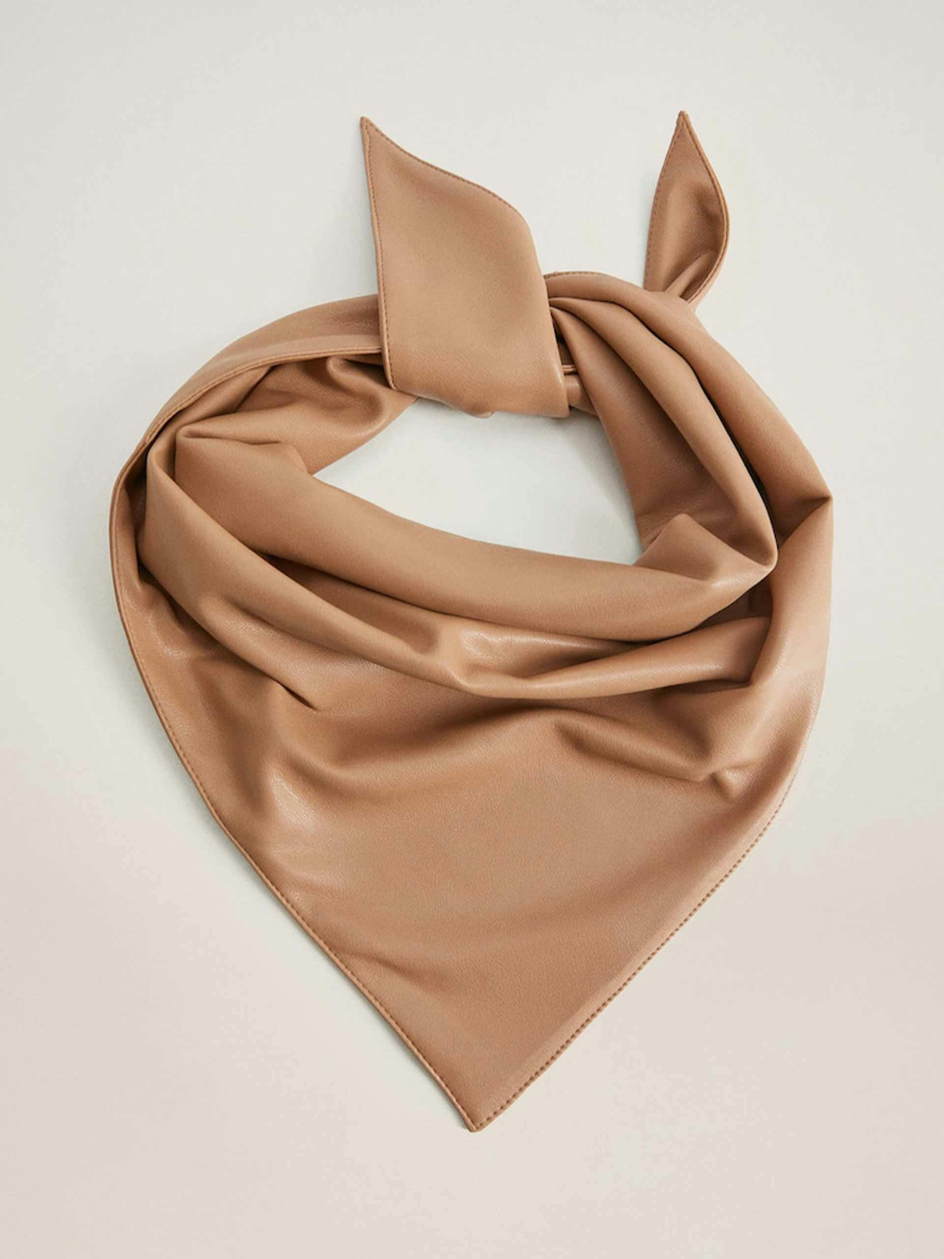Faux leather scarf