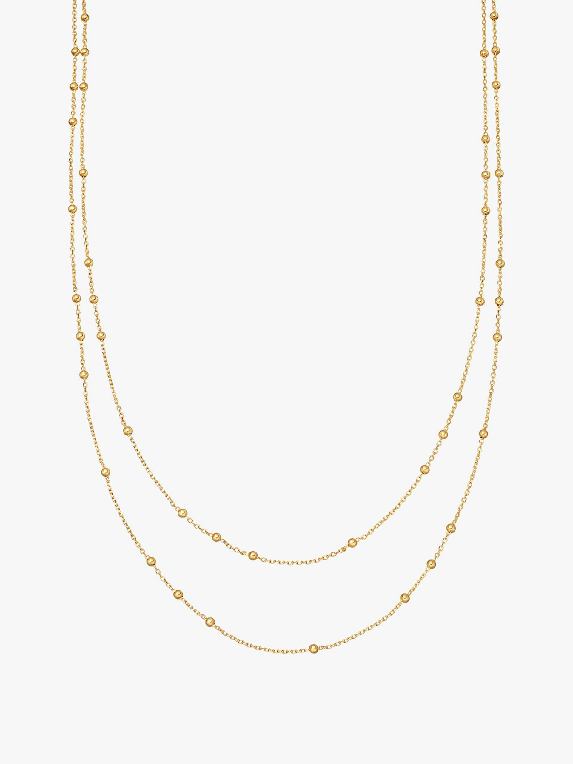 Double chain gold vermeil necklace