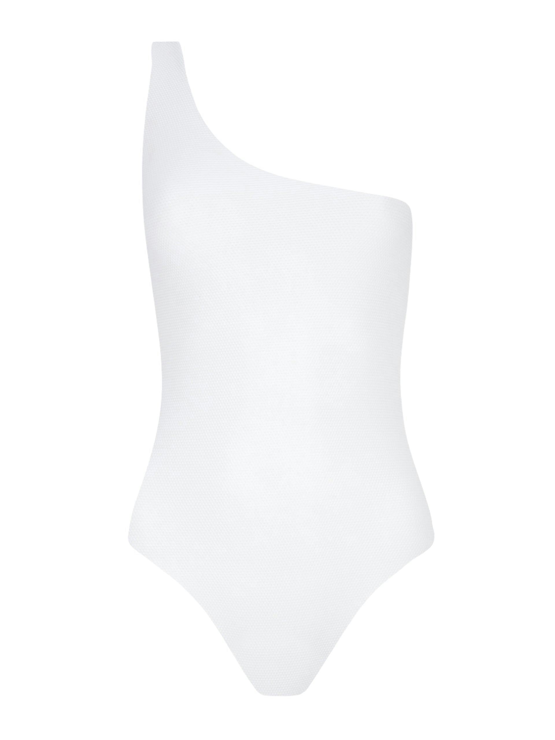 White Emily one-shoulder swimsuit