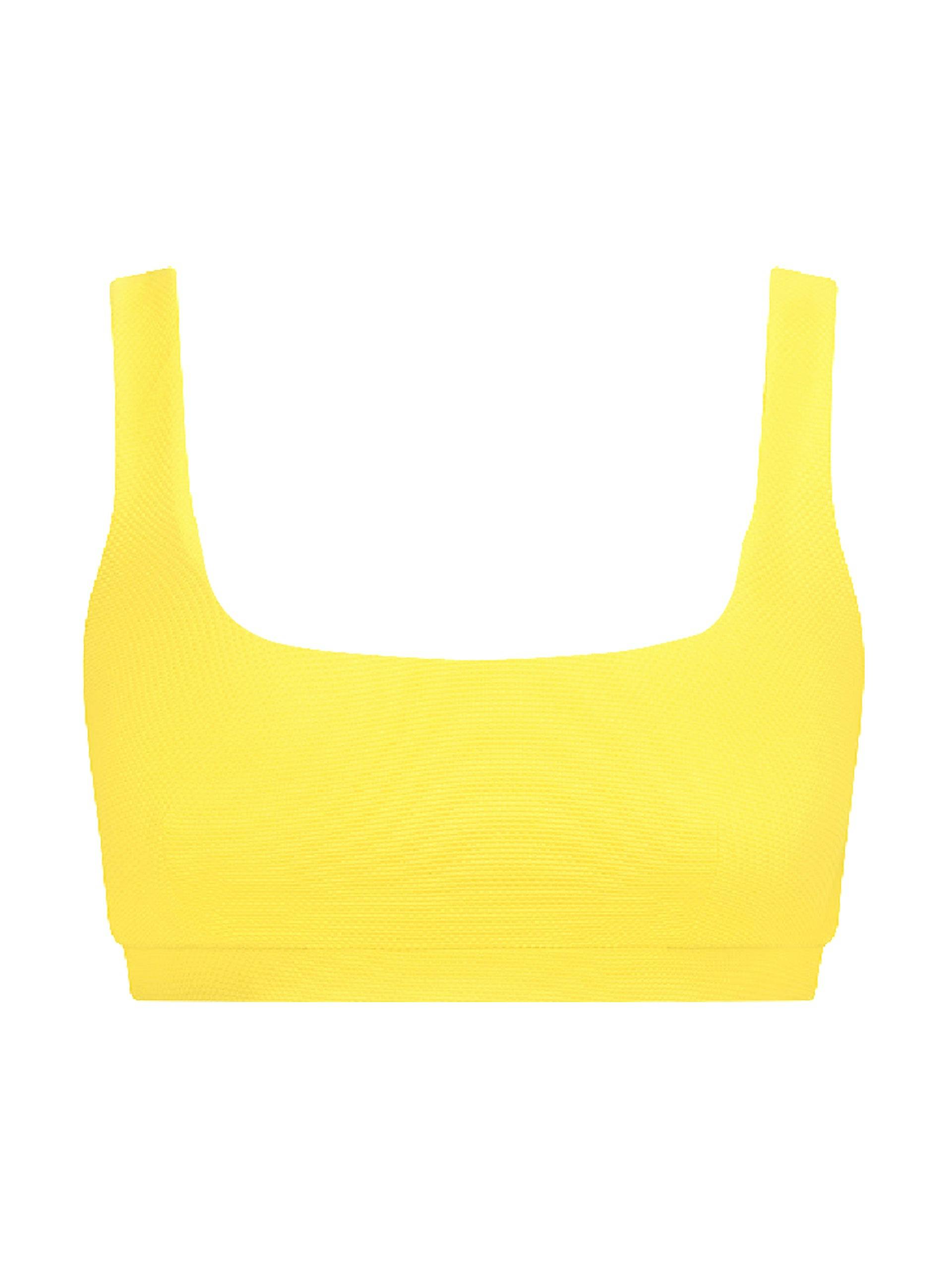 Citron yellow Gemma scooped bikini top
