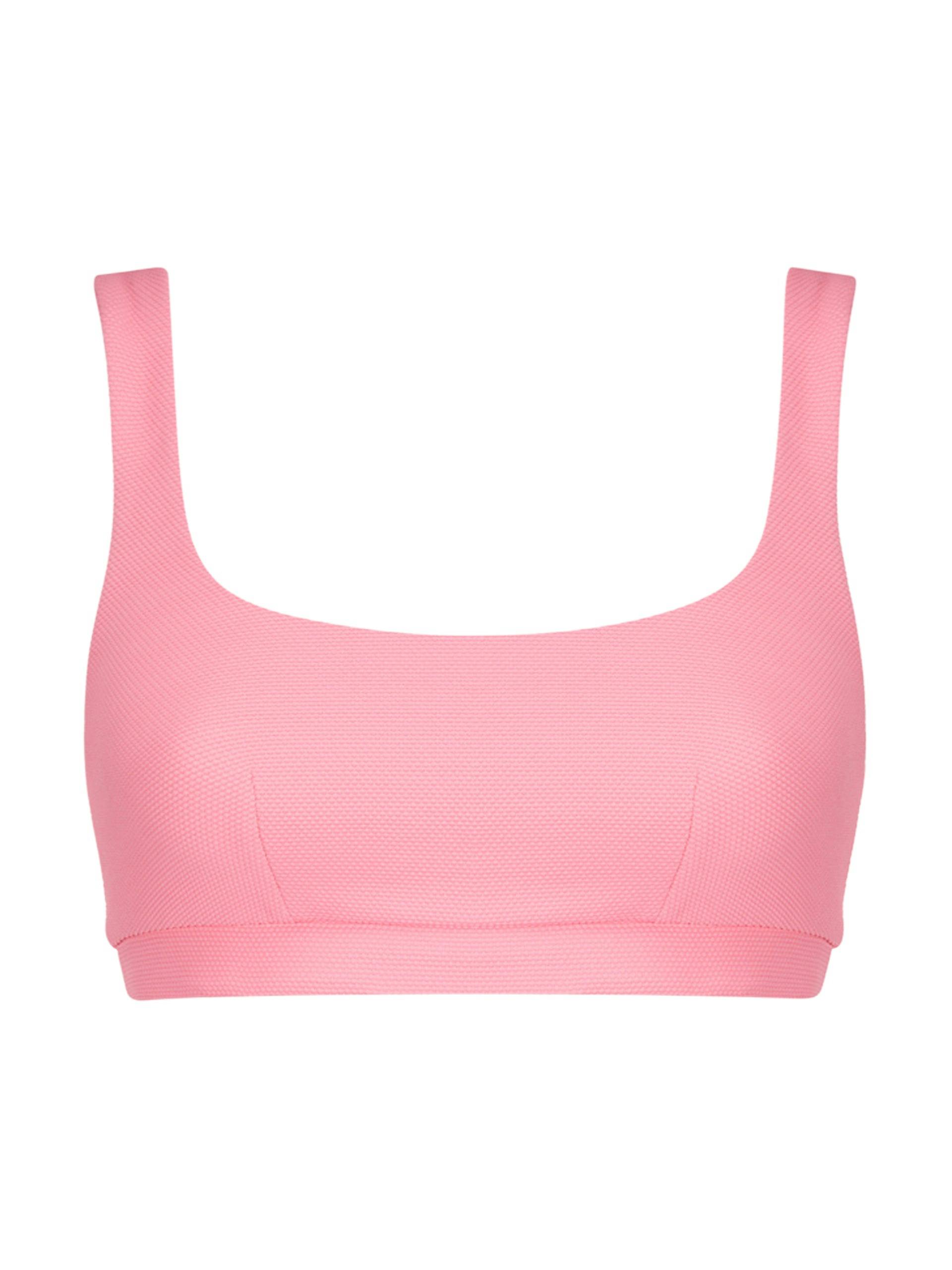 Pink Gemma scooped bikini top