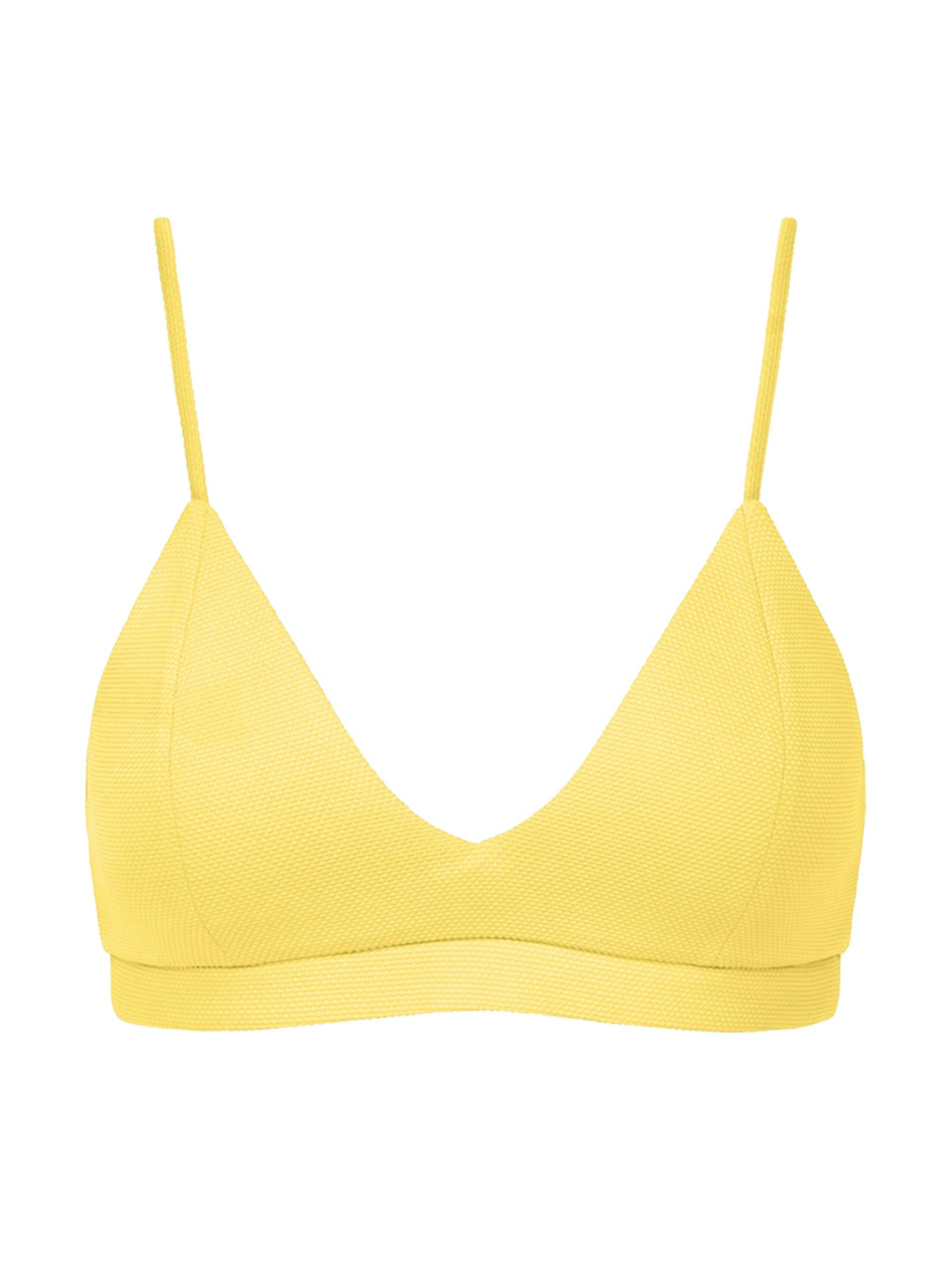Citron yellow Grace triangle bikini top