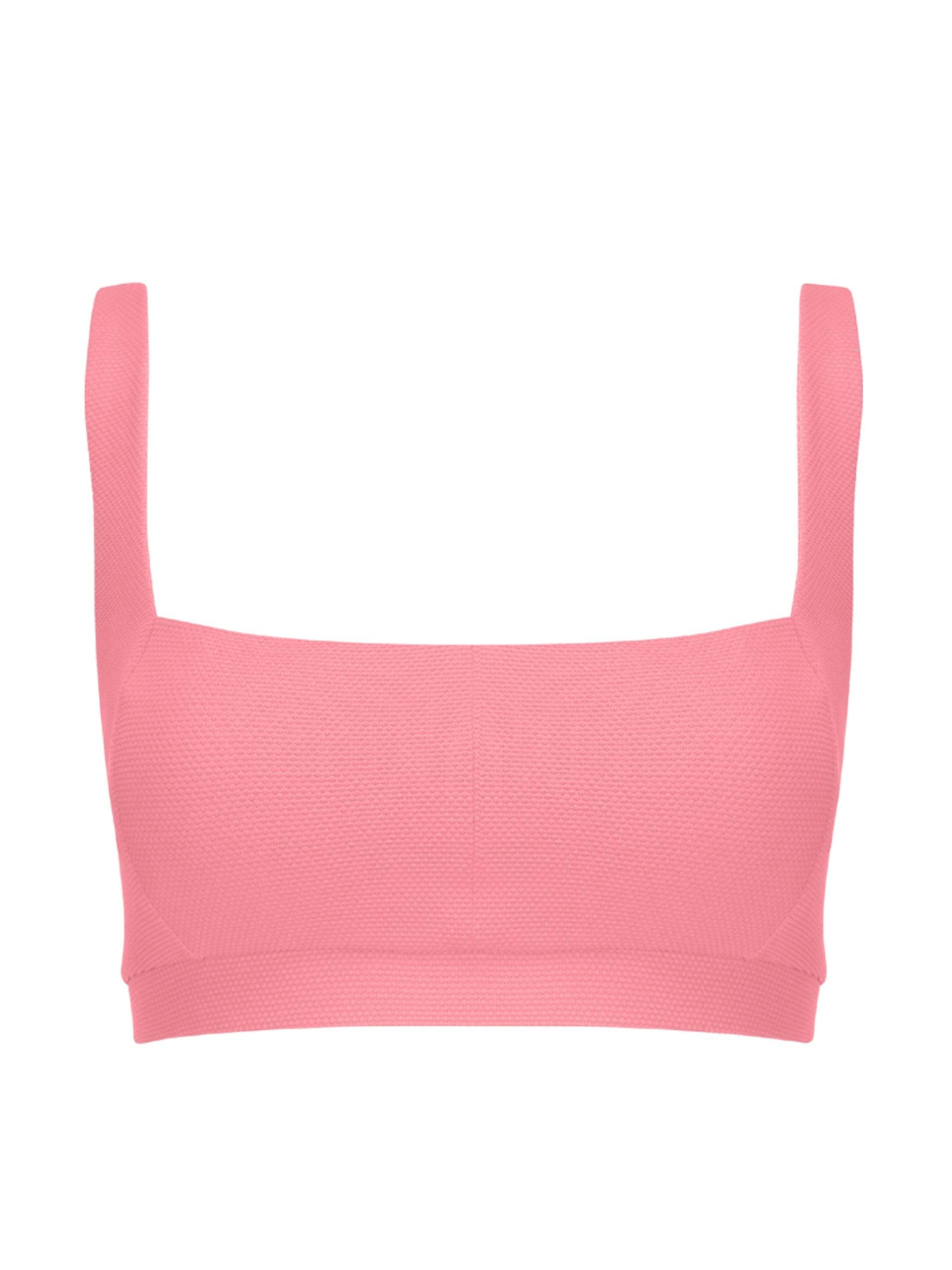 Pink Jessica square necked bikini top