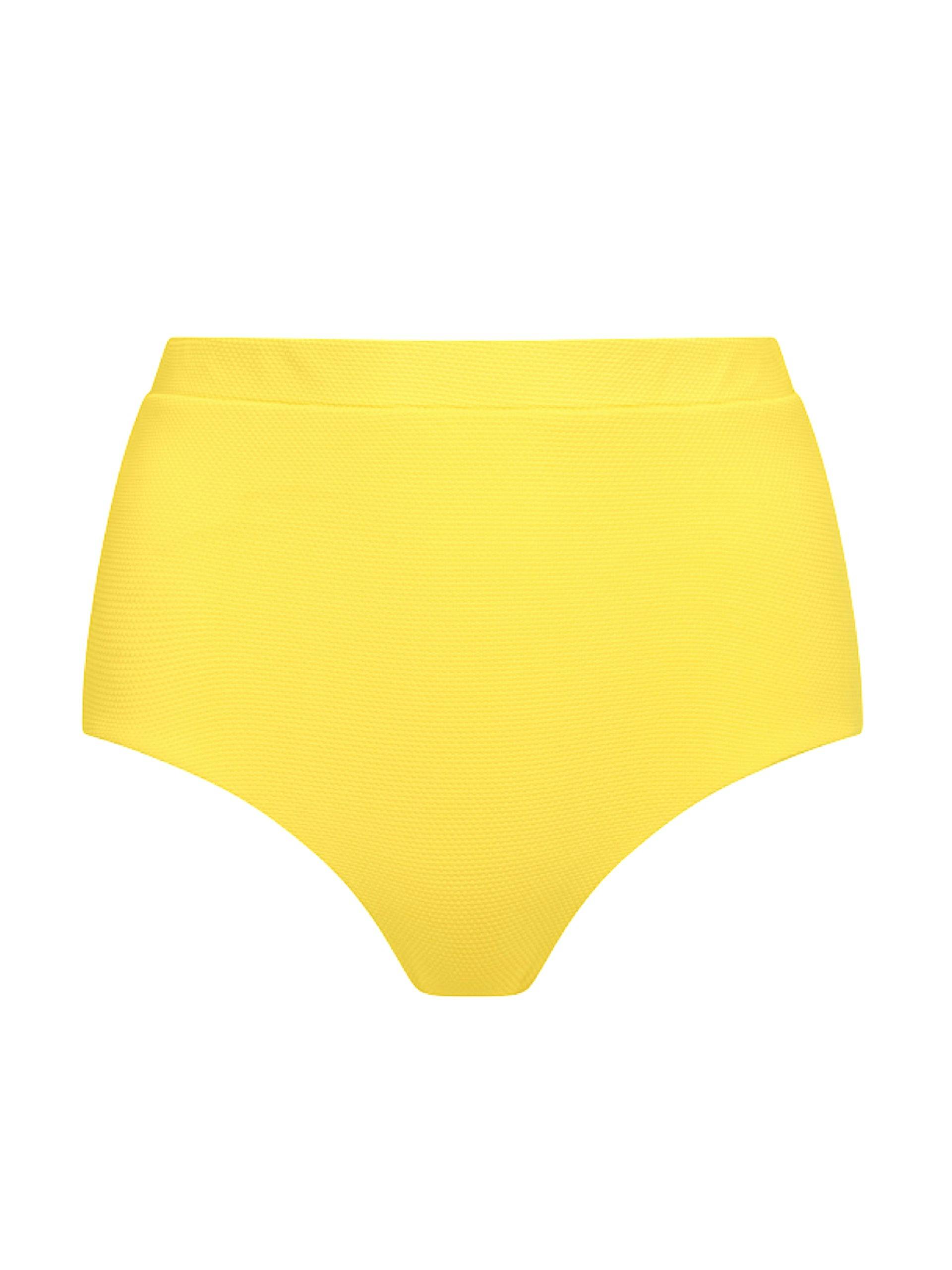 Citron yellow Lucinda high-waisted bikini bottom