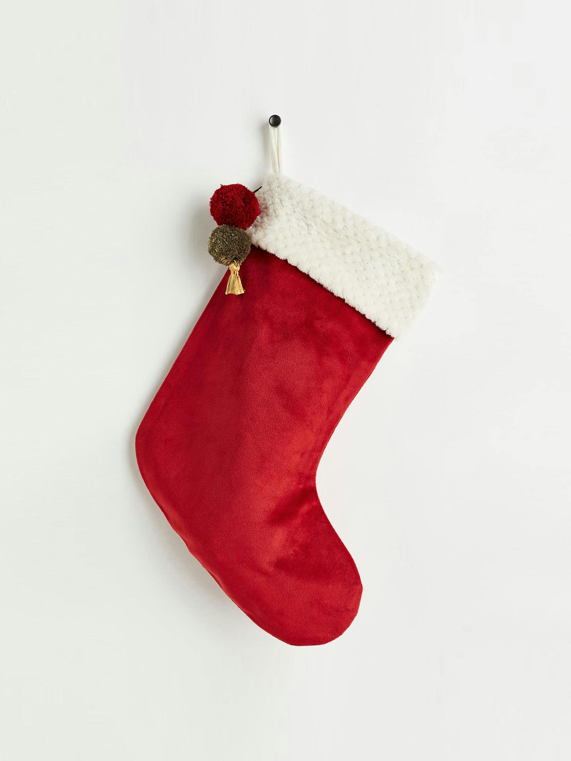 Velvet christmas stocking