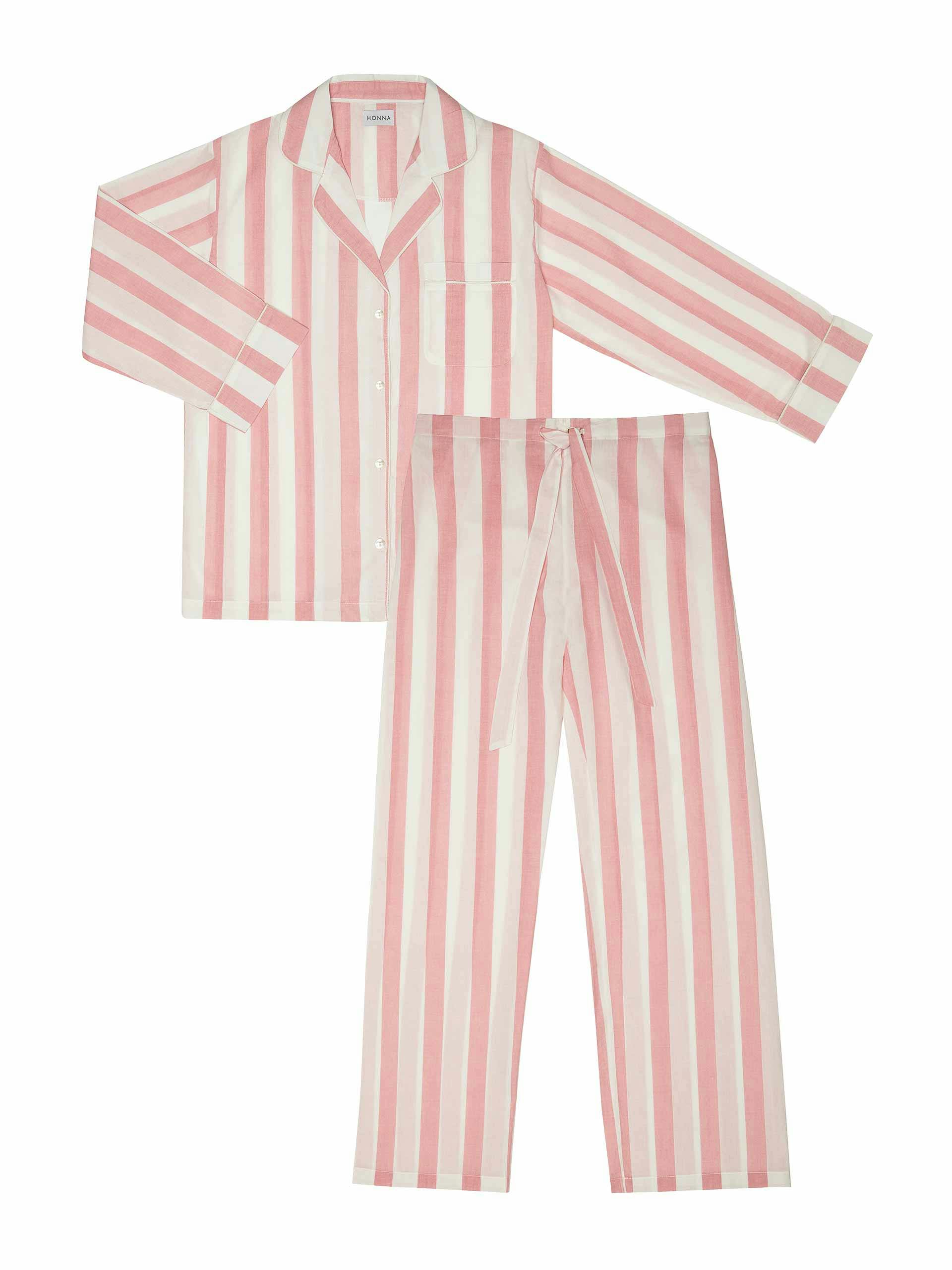 Super soft striped cotton pyjama set