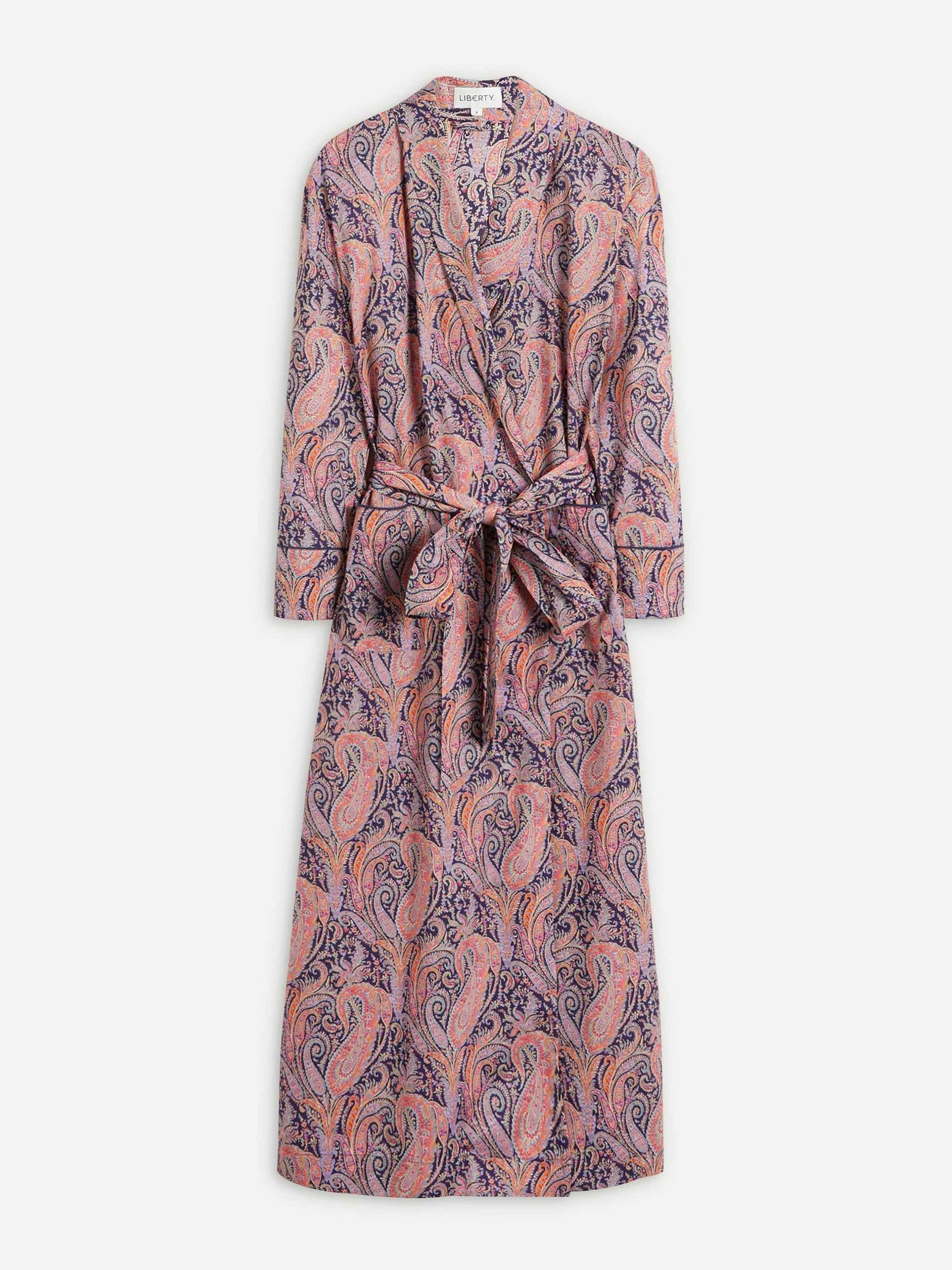 Paisley patterned cotton robe