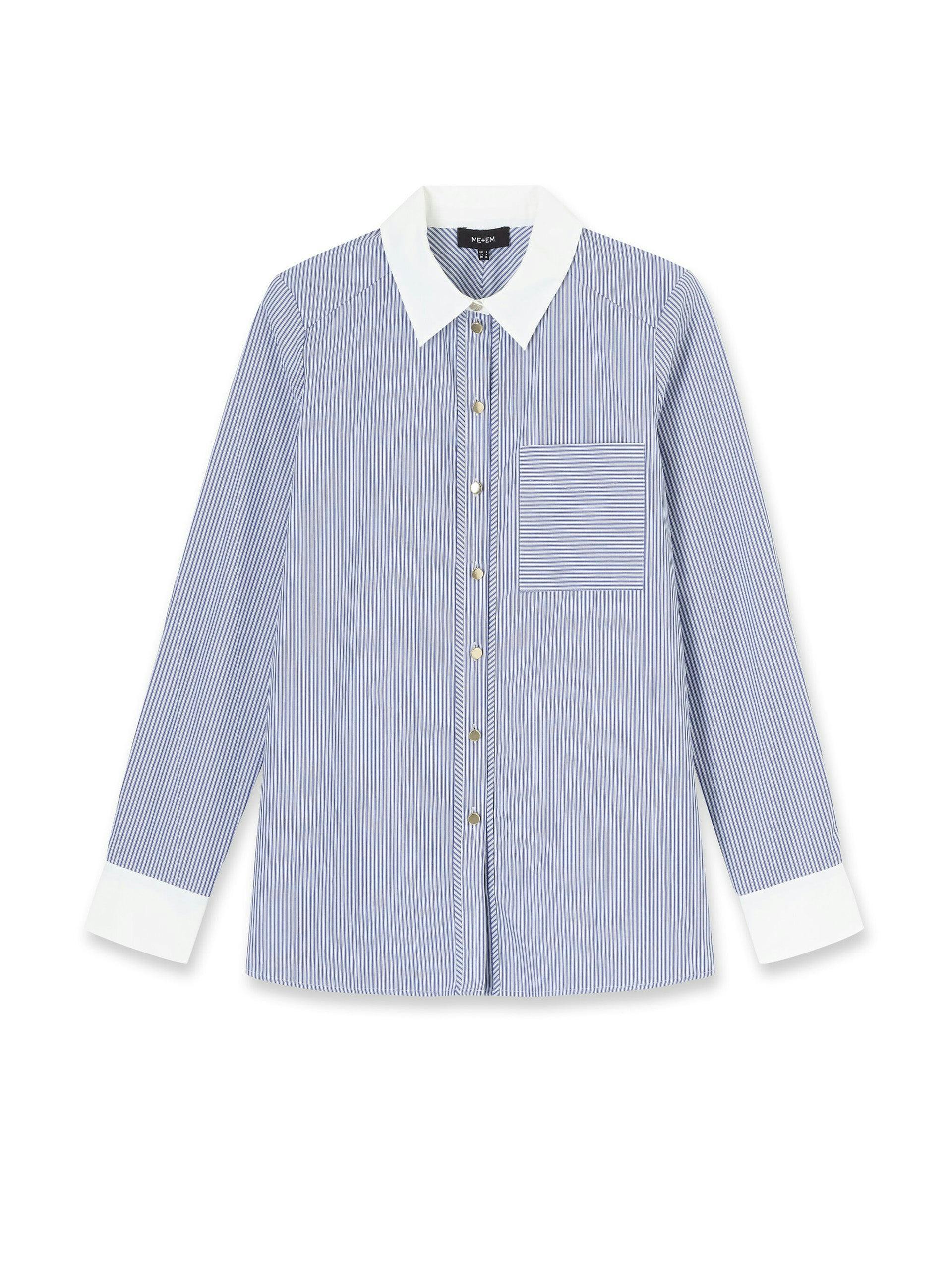 Relaxed feature button striped shirt