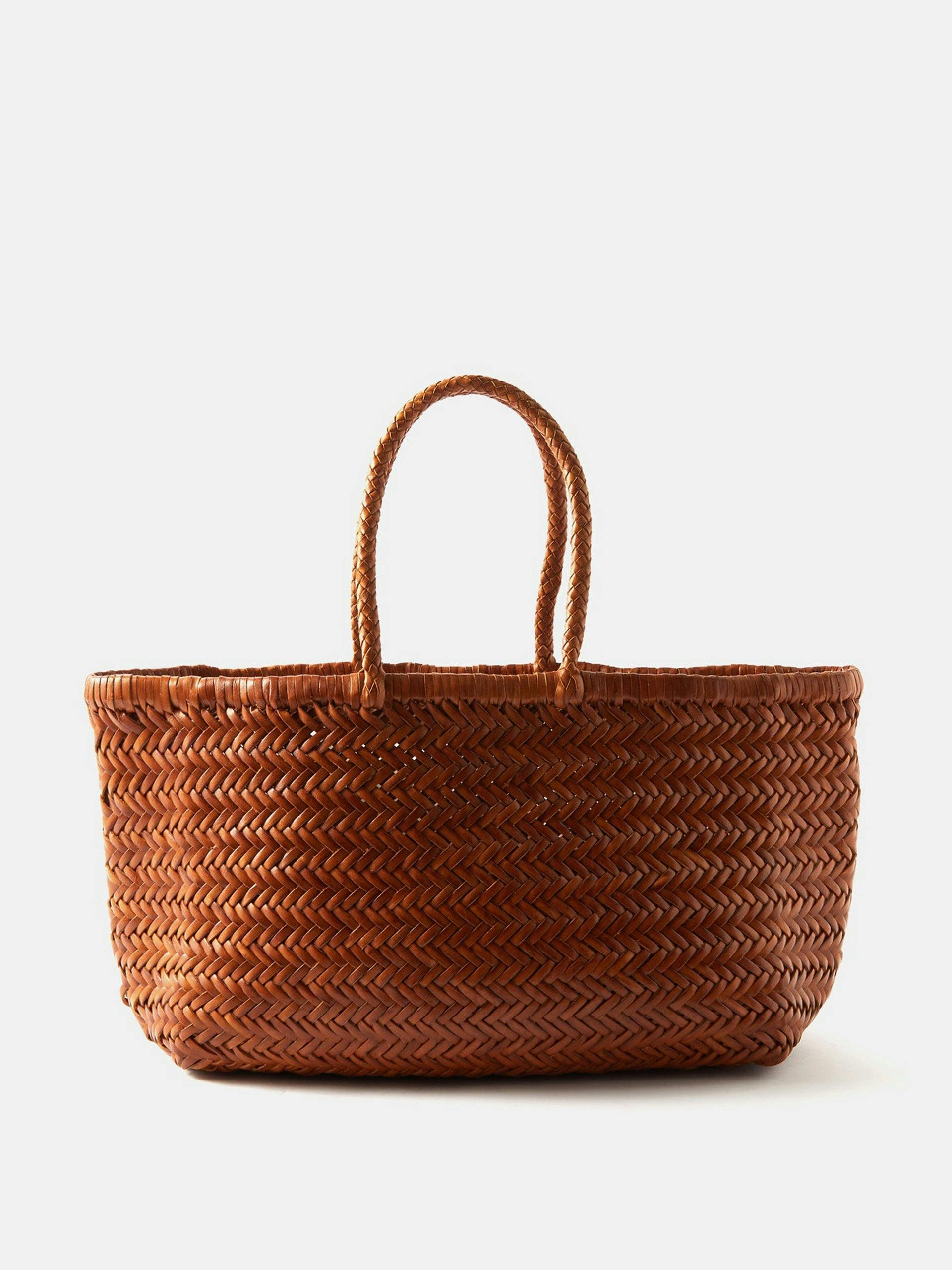 Triple Jump large woven-leather basket bag