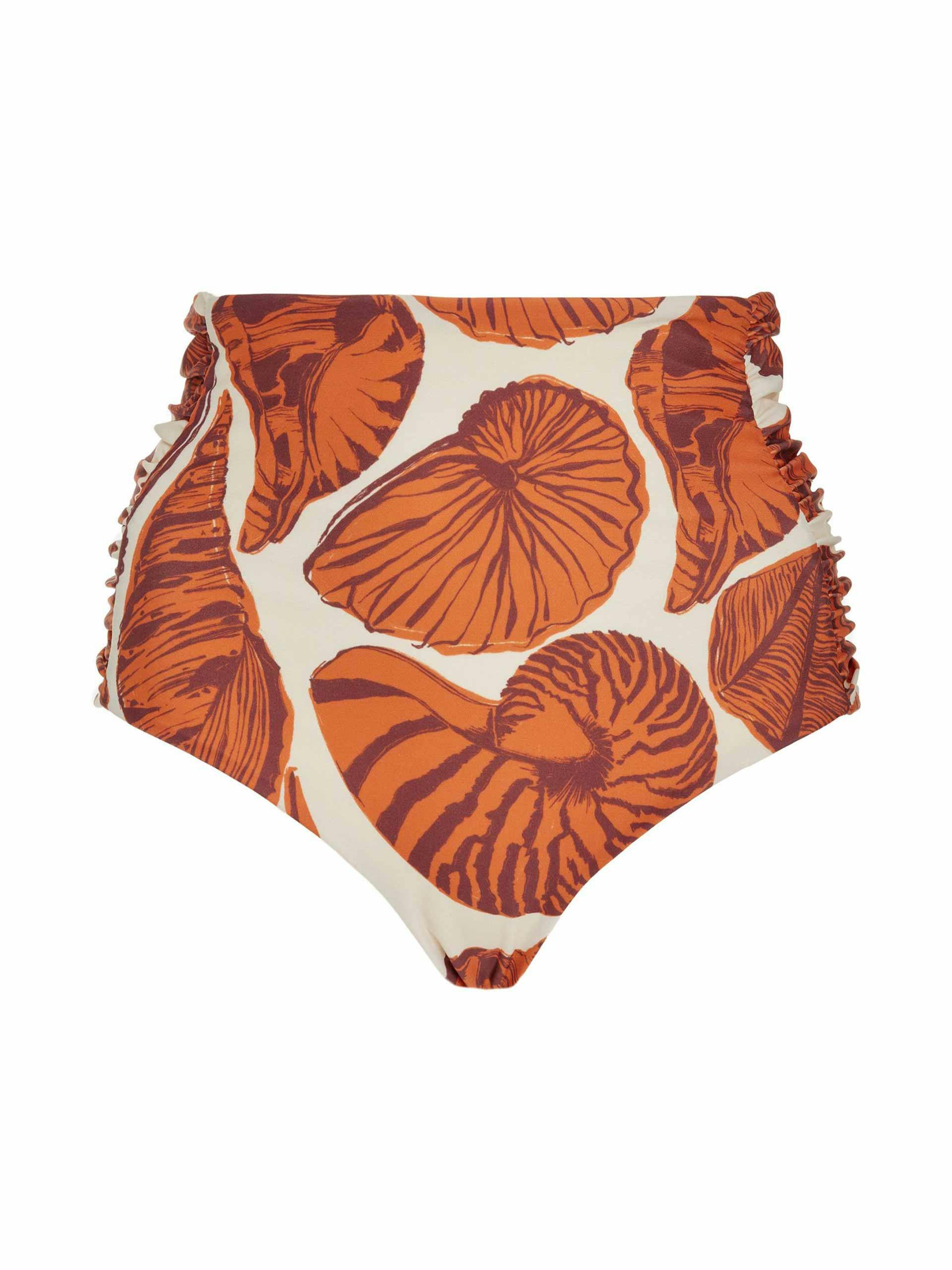 Shell print bikini bottoms