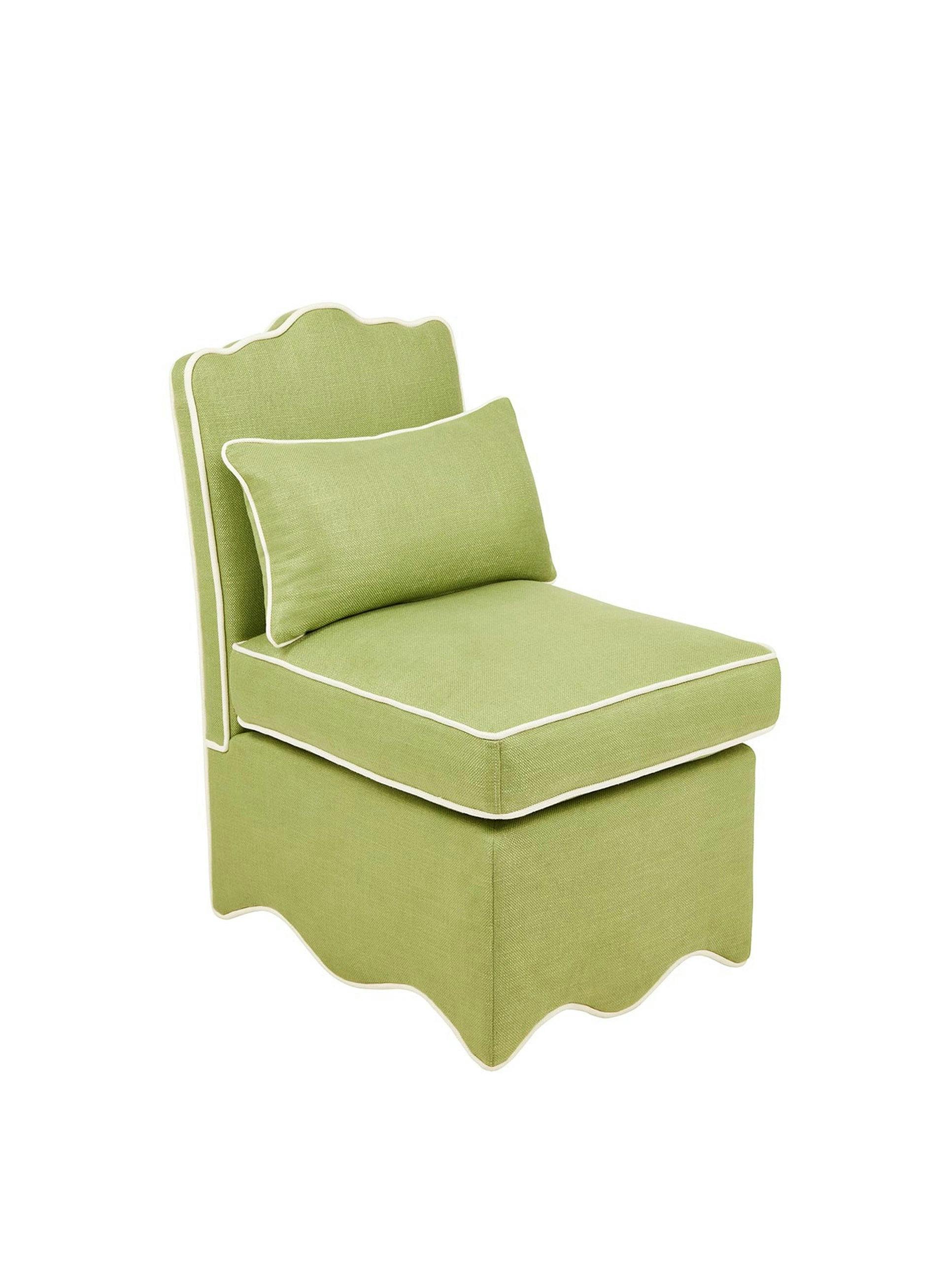 Scallop Upholstered Slipper chair