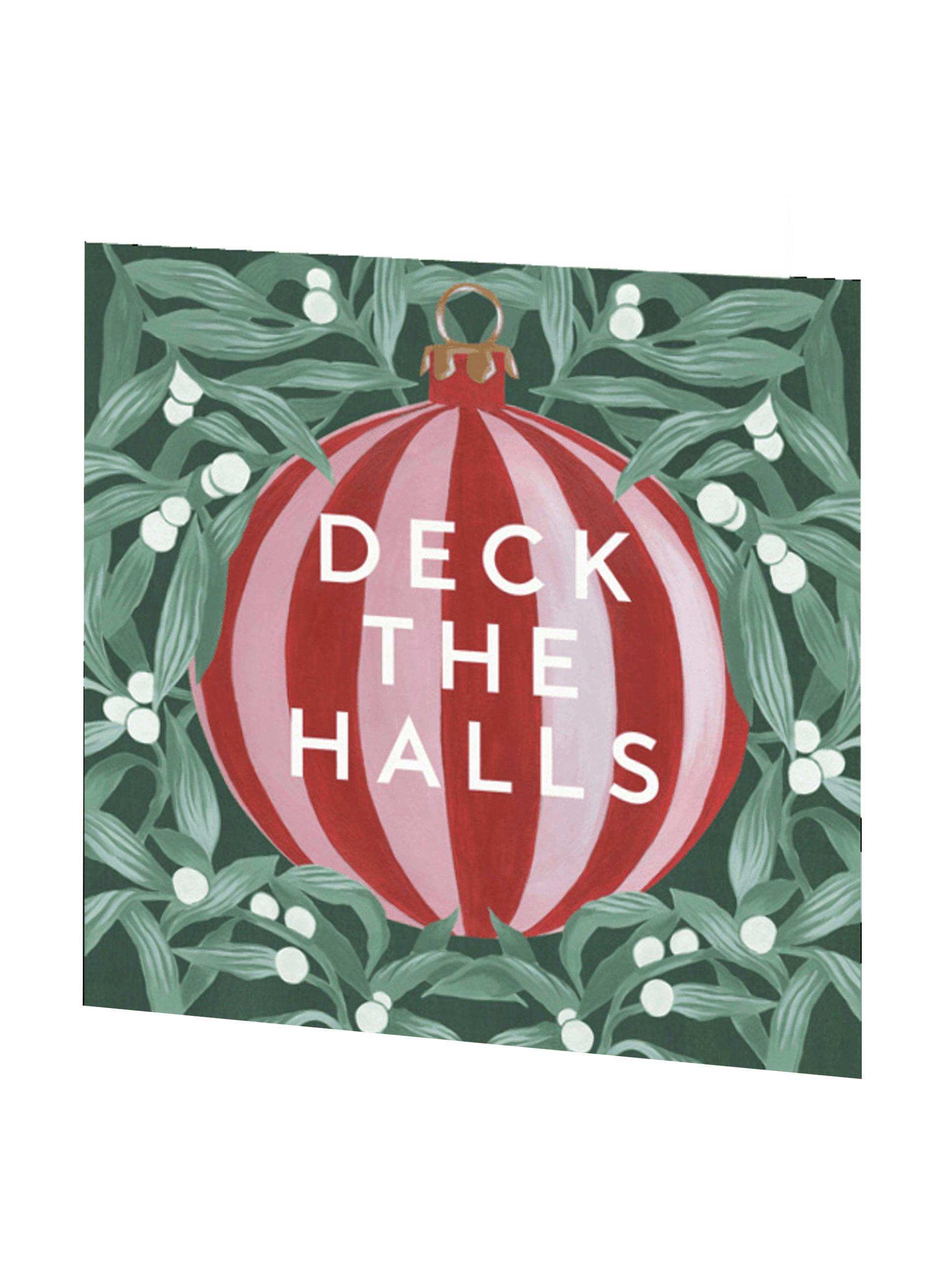 Deck the Halls Bauble card