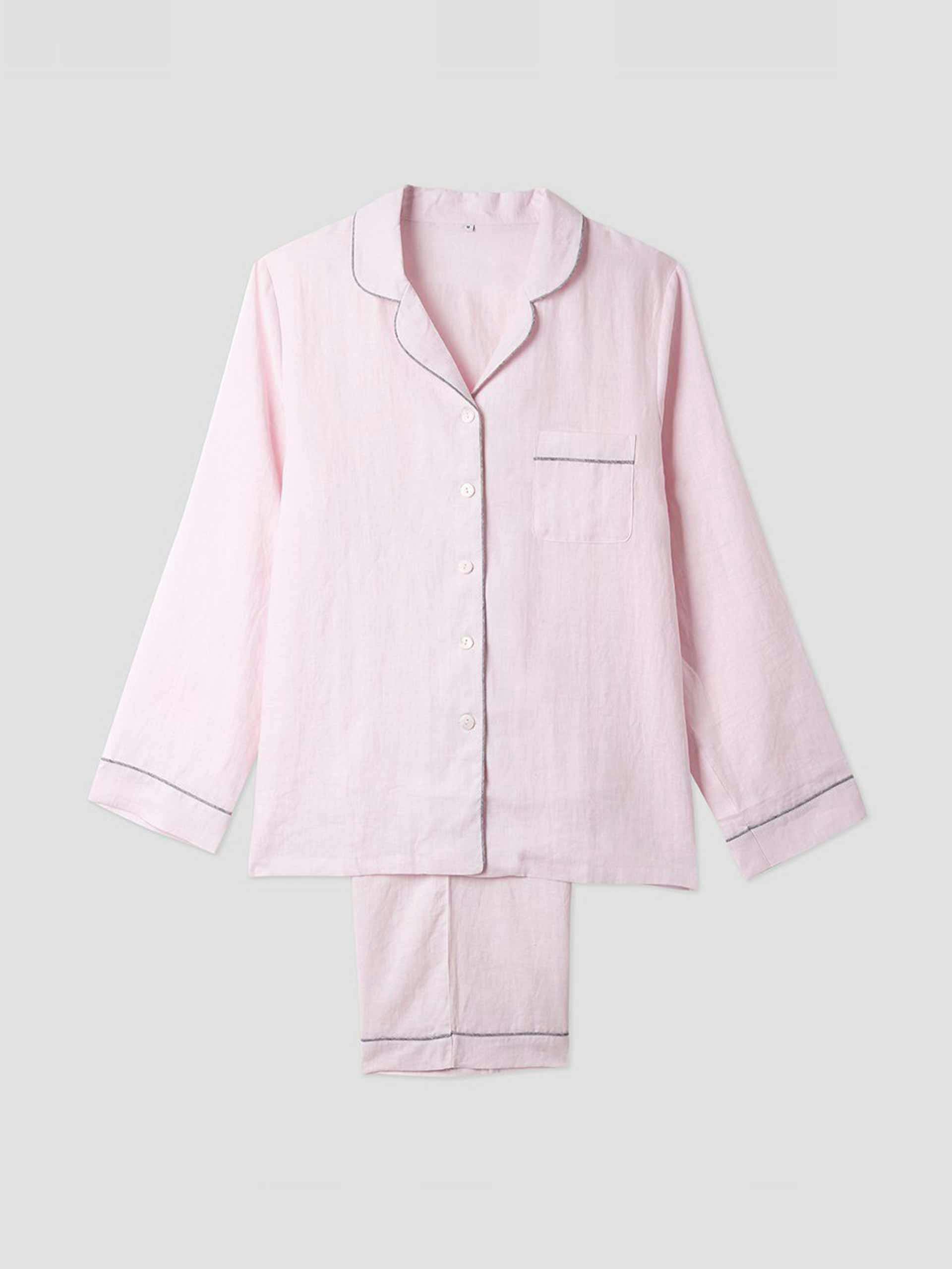 Pink linen pyjama set