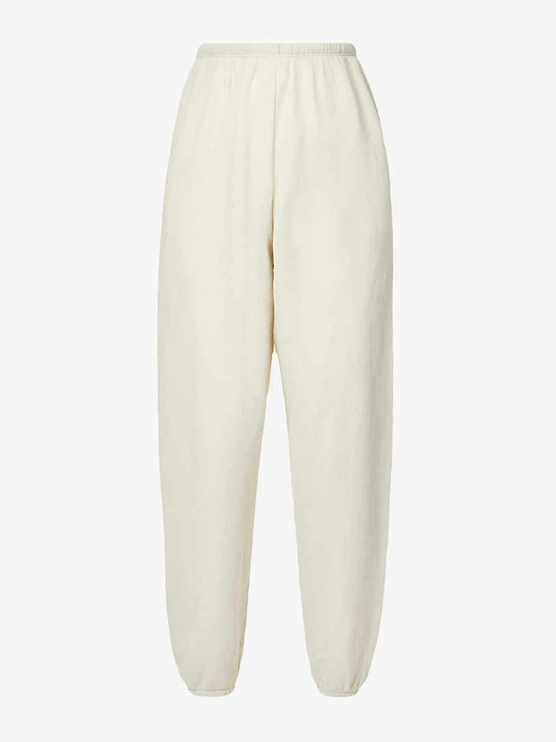 Oversized mid-rise cotton track pants