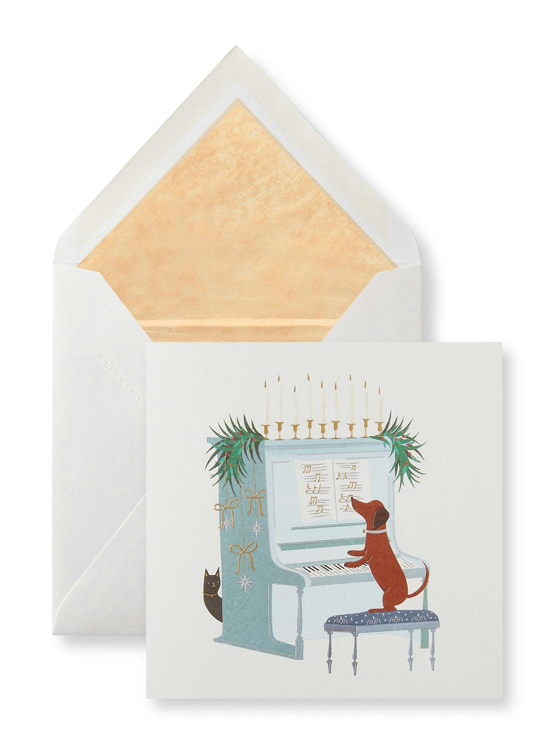 Piano Pets Christmas card