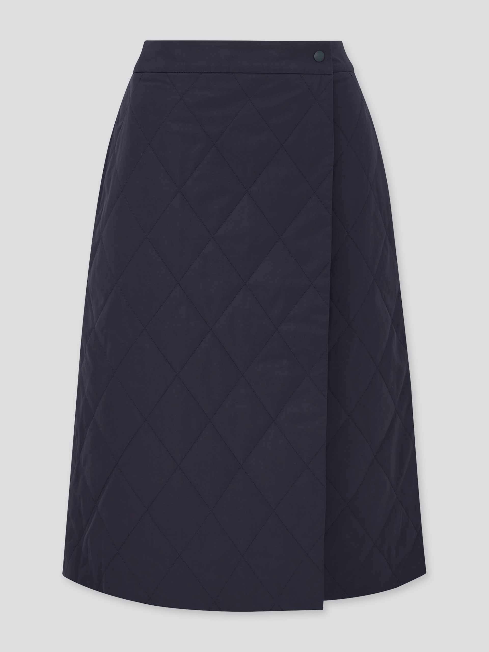 Navy quilted skirt